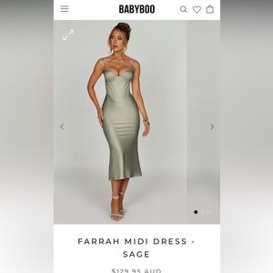 Babyboo sage green midi XL dress